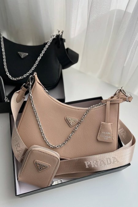 شنطة - Prada Leather / شامل العلبة - زهري